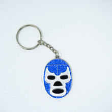 Load image into Gallery viewer, Blue Demon Mask Keychain