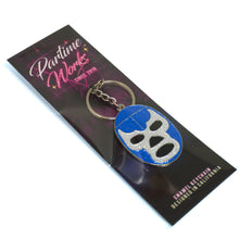 Load image into Gallery viewer, Blue Demon Mask Keychain