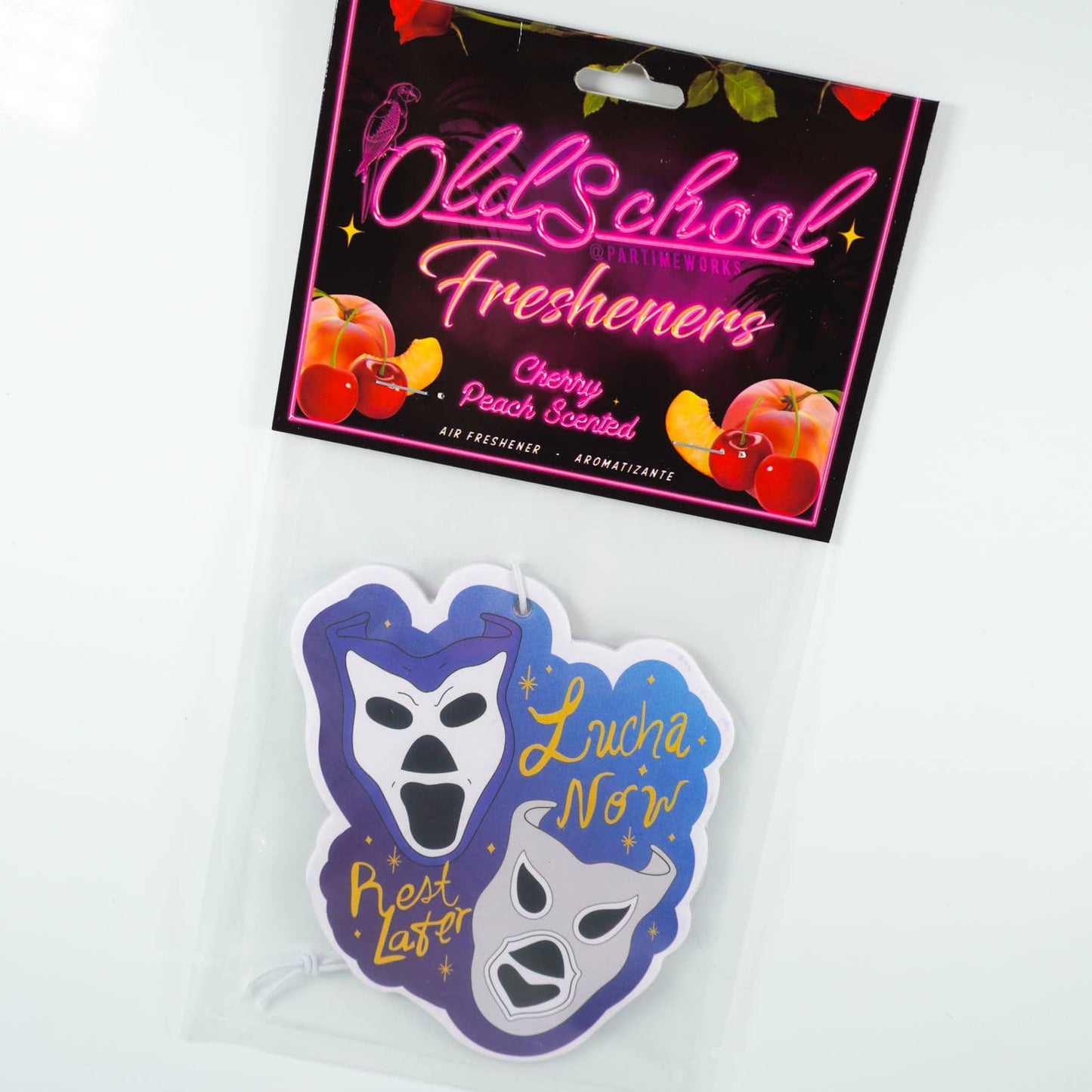Lucha Now, Rest Later (Cherry Peach Scent) Air Freshener