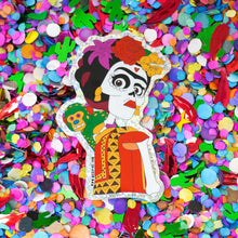 Load image into Gallery viewer, Frida con Changuito 3" Sticker