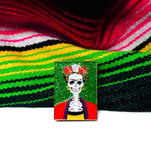 Load image into Gallery viewer, Frida Muerte (Green) Pin