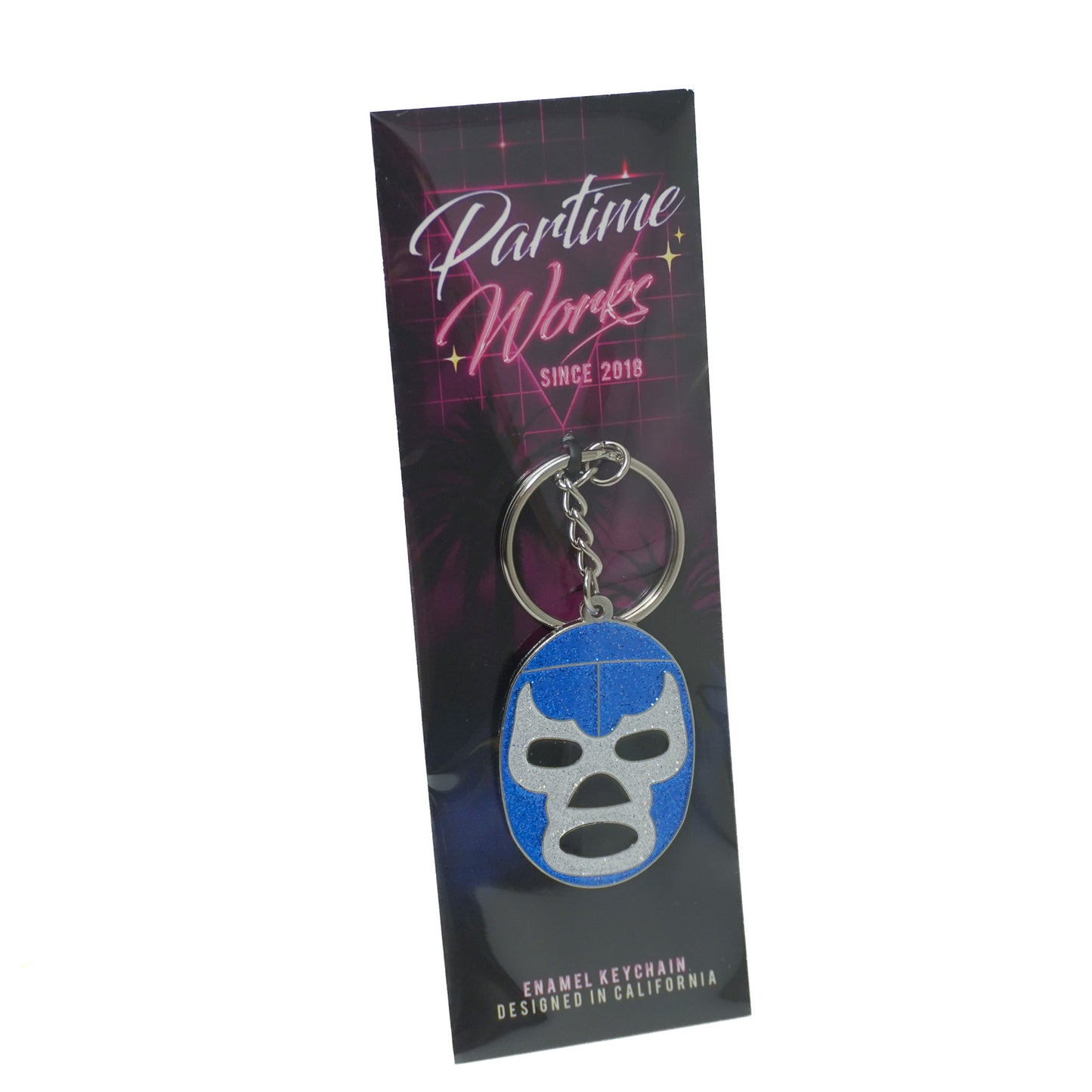 Blue Demon Mask Keychain