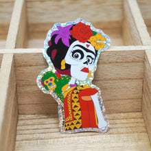 Load image into Gallery viewer, Frida con Changuito 3&quot; Sticker
