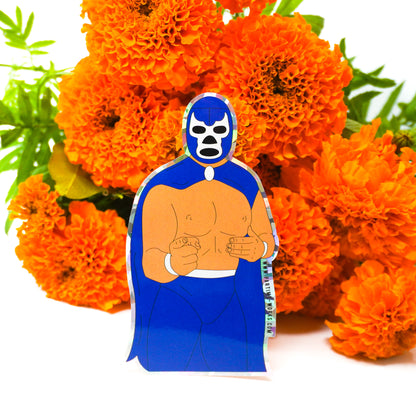 Luchador Blue Demon 5" Sticker