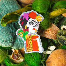 Load image into Gallery viewer, Frida con Changuito 3&quot; Sticker
