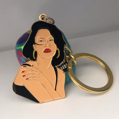 Miami Beach Enamel Keychain