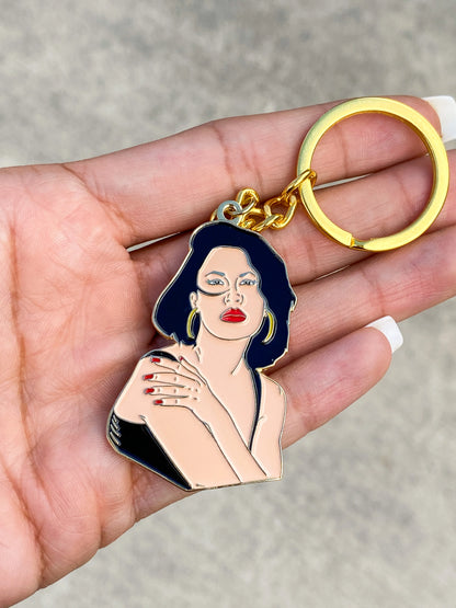 Miami Beach Enamel Keychain