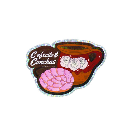 Cafecito & Conchas 3" Sticker