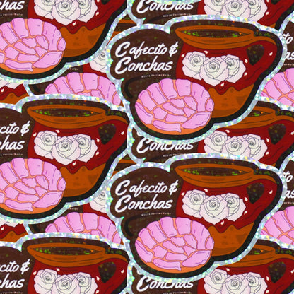 Cafecito & Conchas 3" Sticker