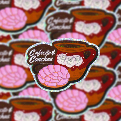 Cafecito & Conchas 3" Sticker