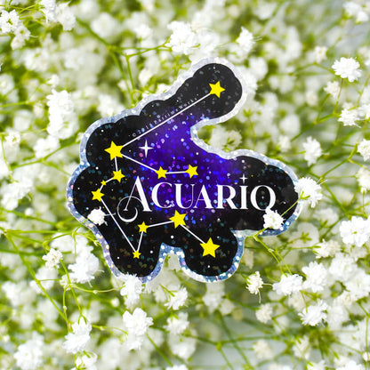 Acuario Horoscopo 3" Sticker