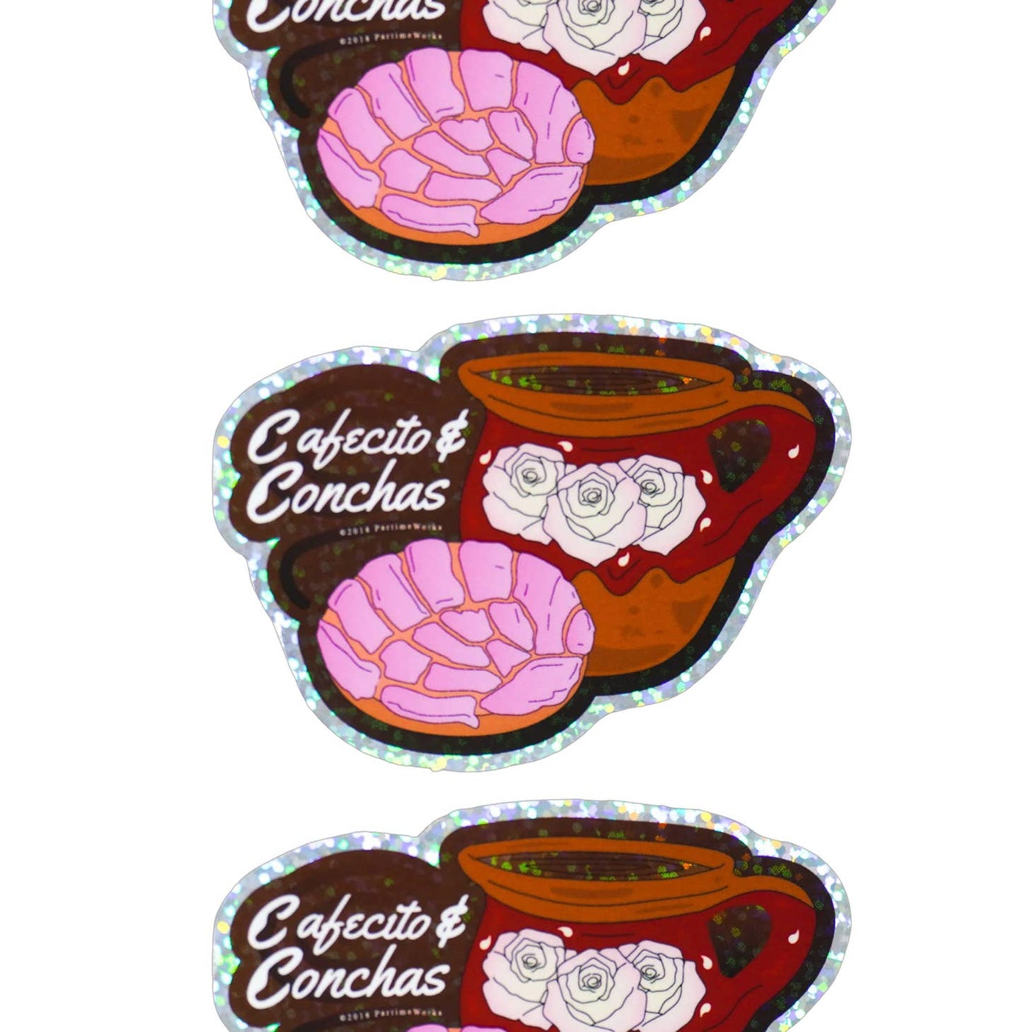 Cafecito & Conchas 3" Sticker