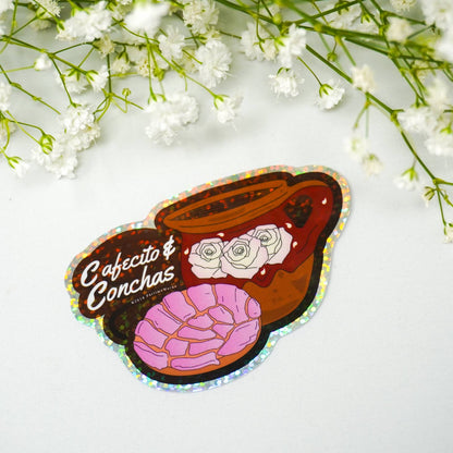 Cafecito & Conchas 3" Sticker