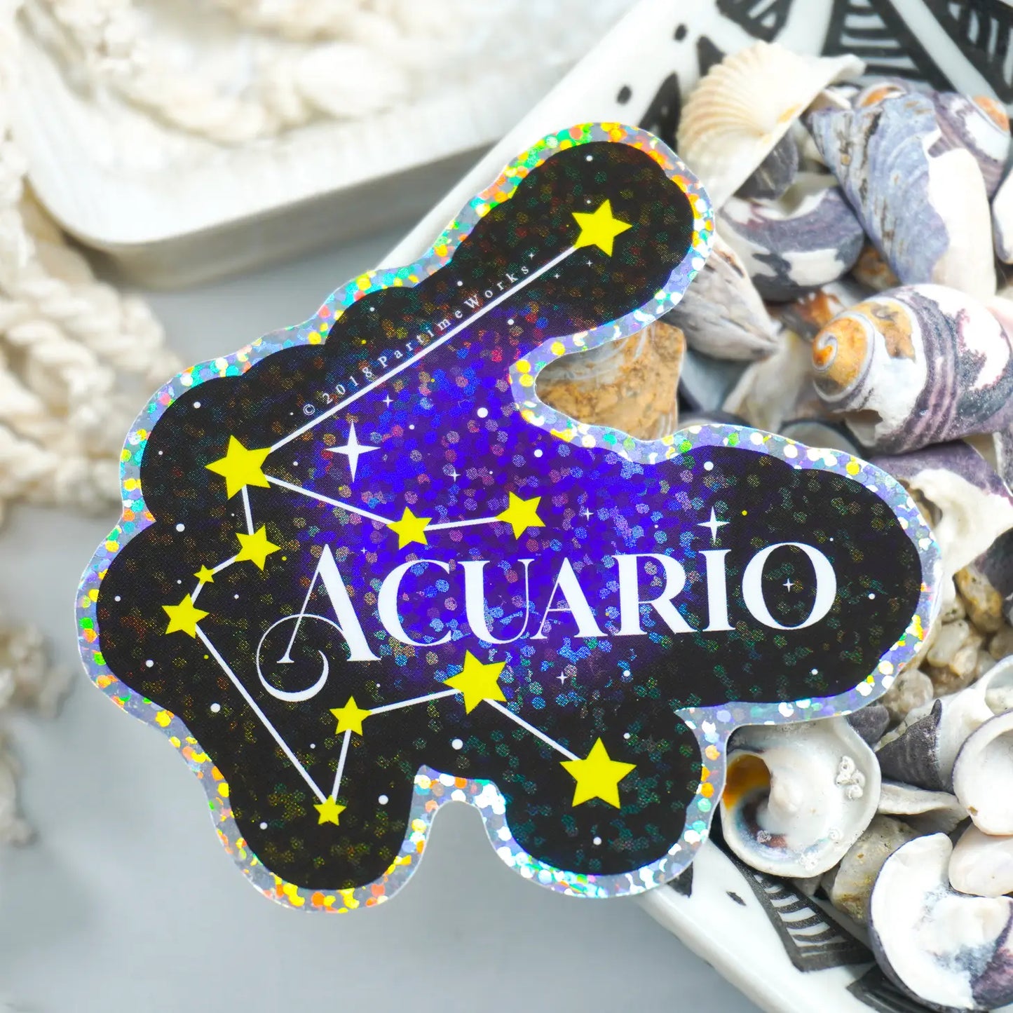 Acuario Horoscopo 3" Sticker