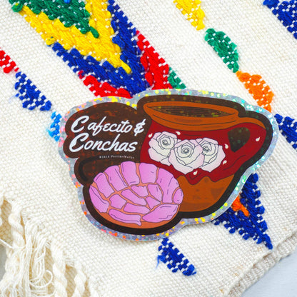 Cafecito & Conchas 3" Sticker