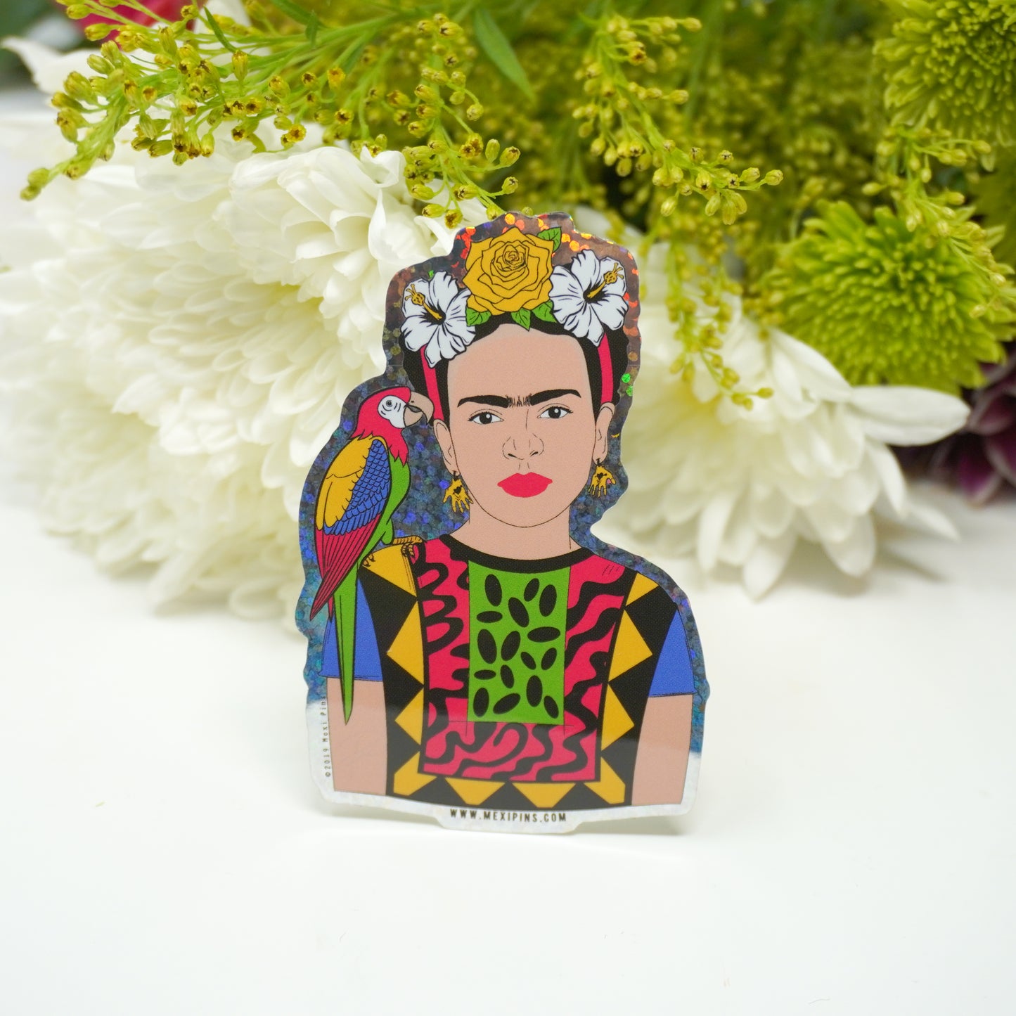 Frida Parrot 3" Sticker