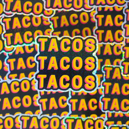 Tacos 3" Sticker