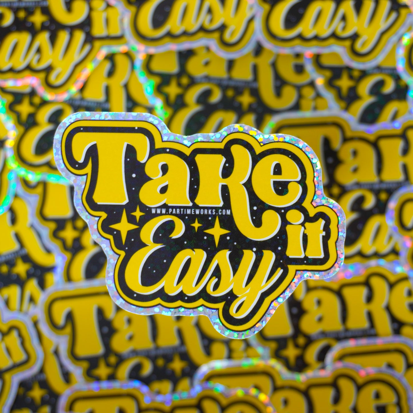 Take it Easy 3" Sticker