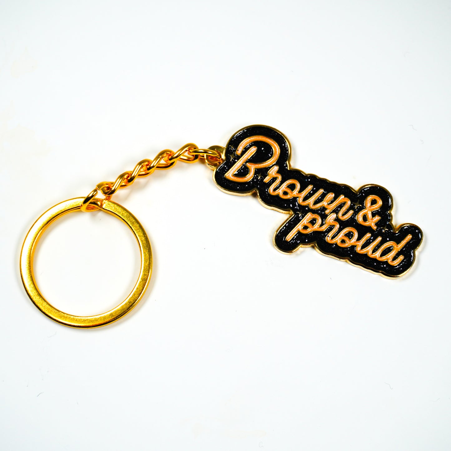 Brown and Proud Keychain