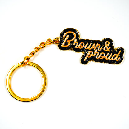 Brown and Proud Keychain