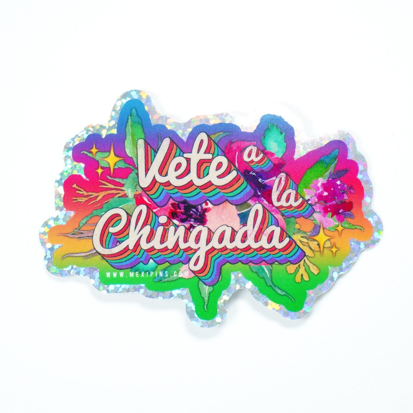 Vete a la Chingada (Floral) 3" Sticker