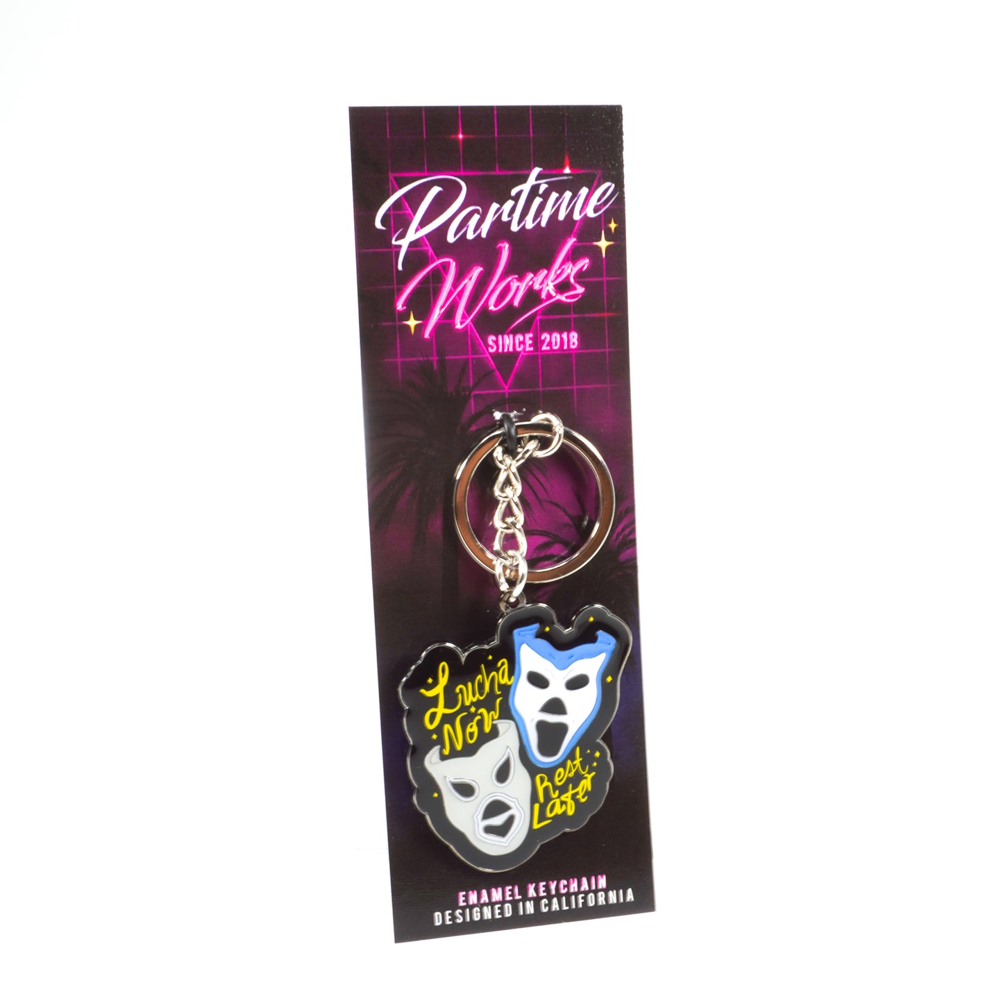 Lucha Now Rest Later Keychain