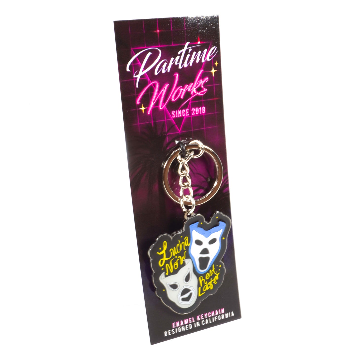 Lucha Now Rest Later Keychain