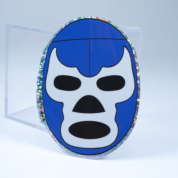 Blue Demon Mask 3" Sticker