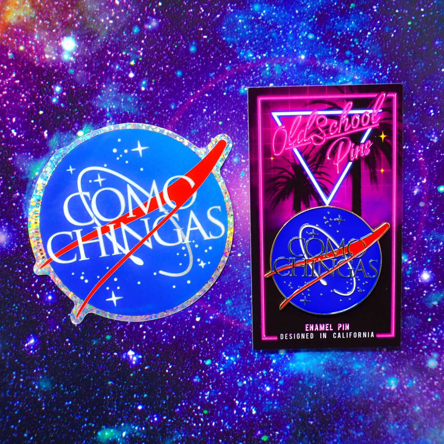 Como Chingas (Nasa) Pin & Sticker Bundle