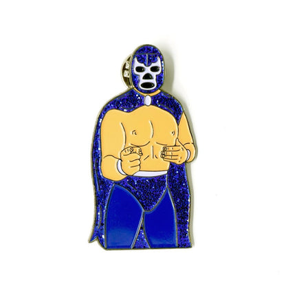 Blue Demon Luchador Pin