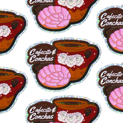 Cafecito & Conchas 3" Sticker