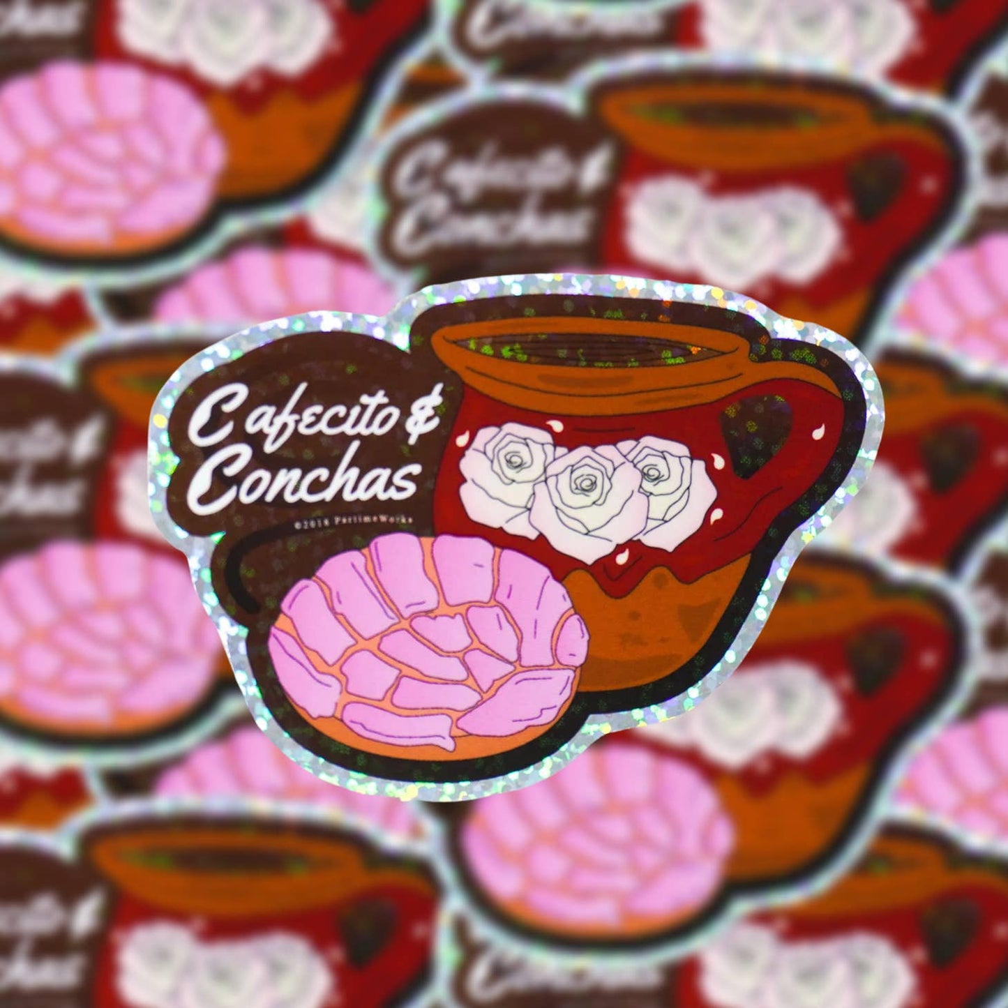 Cafecito & Conchas 3" Sticker