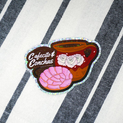 Cafecito & Conchas 3" Sticker