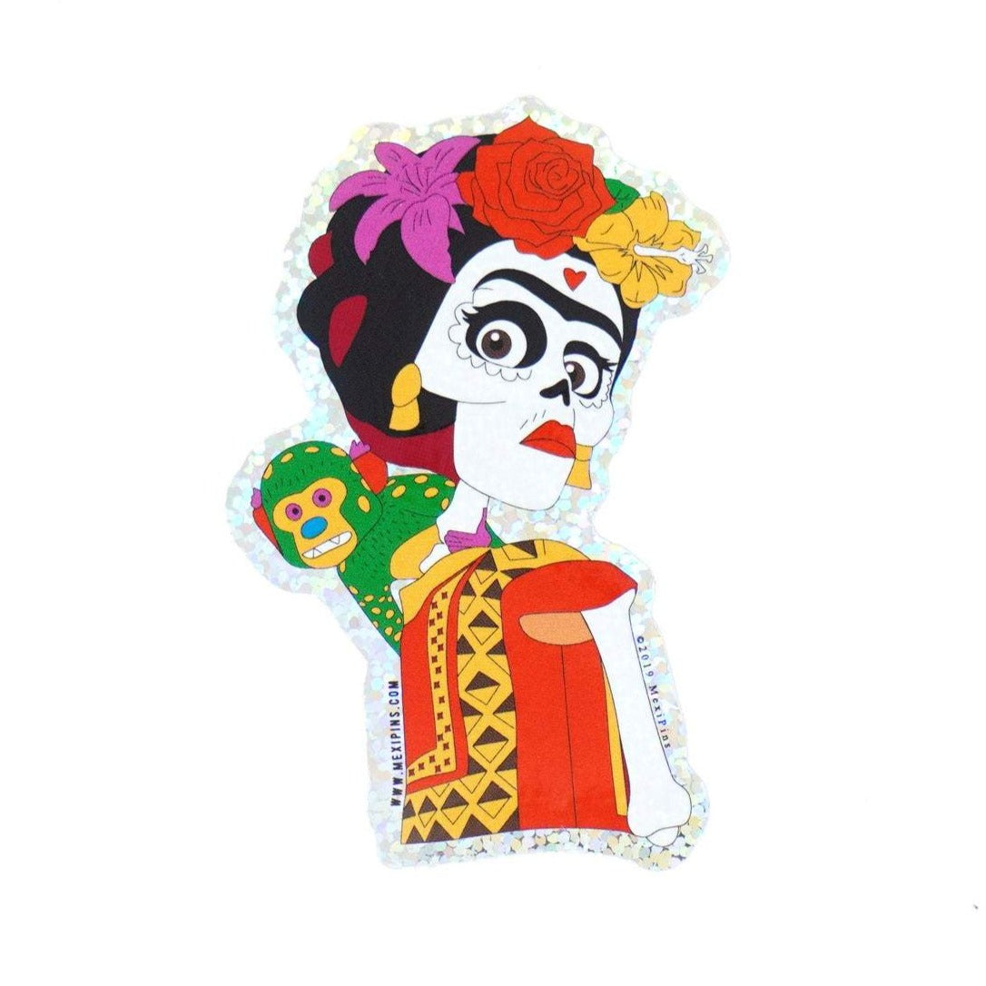 Frida con Changuito 3" Sticker