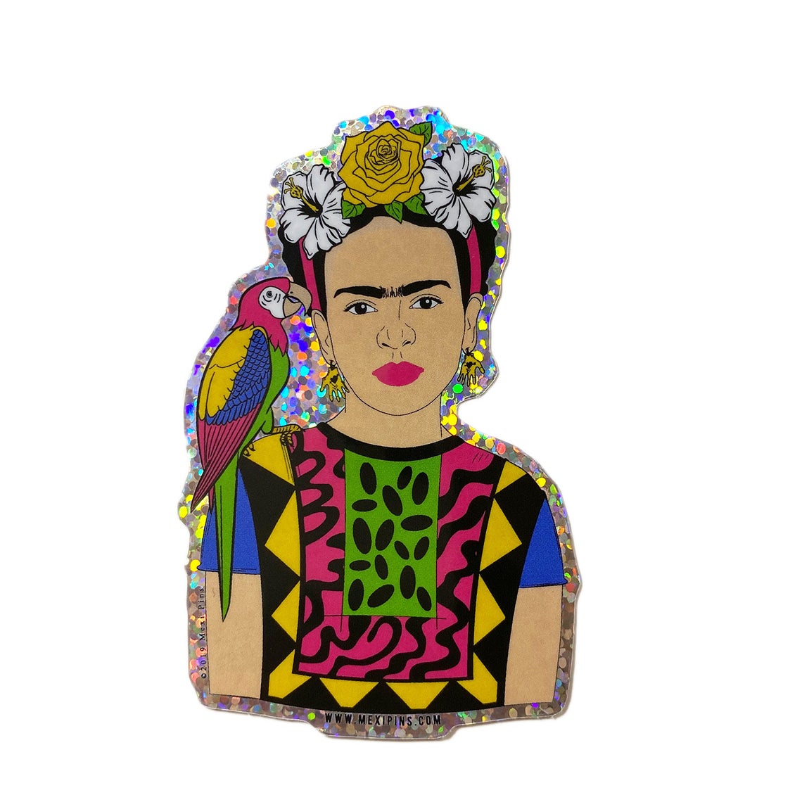 Frida Parrot 3" Sticker