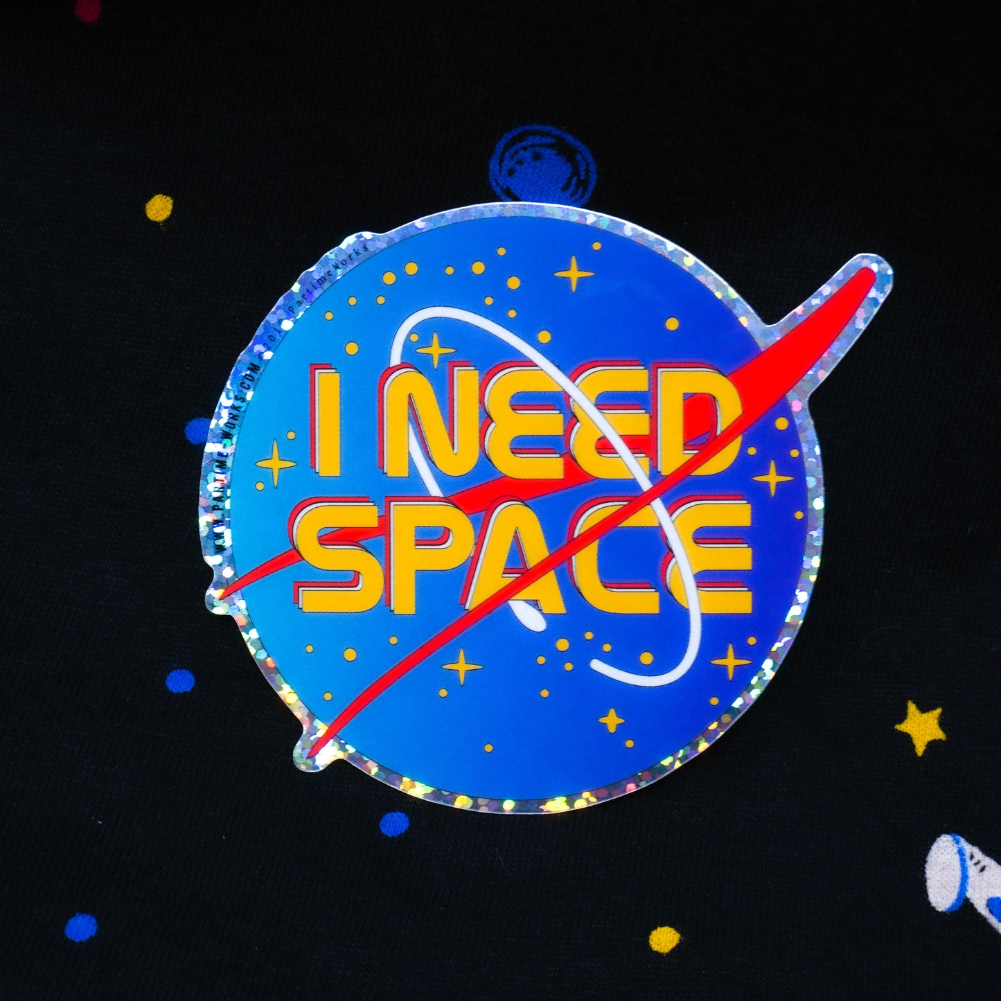 I Need Space 3" Sticker