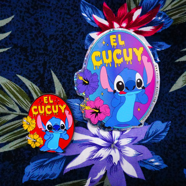 El Cucuy Pin & Sticker Bundle