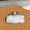 Open Minded 3" Sticker