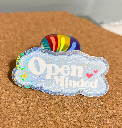 Open Minded 3" Sticker