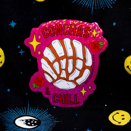 Conchas and Chill 3"  Sticker