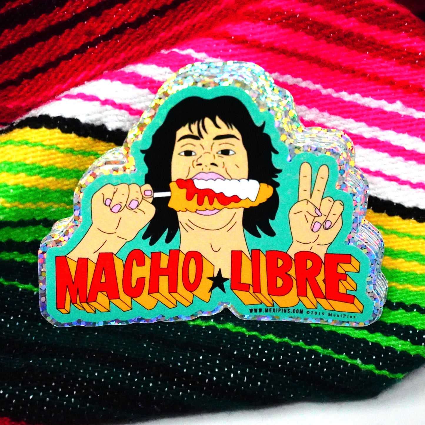 Macho Libre (Nacho Parody)  3" Sticker