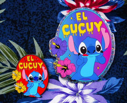 El Cucuy Pin & Sticker Bundle