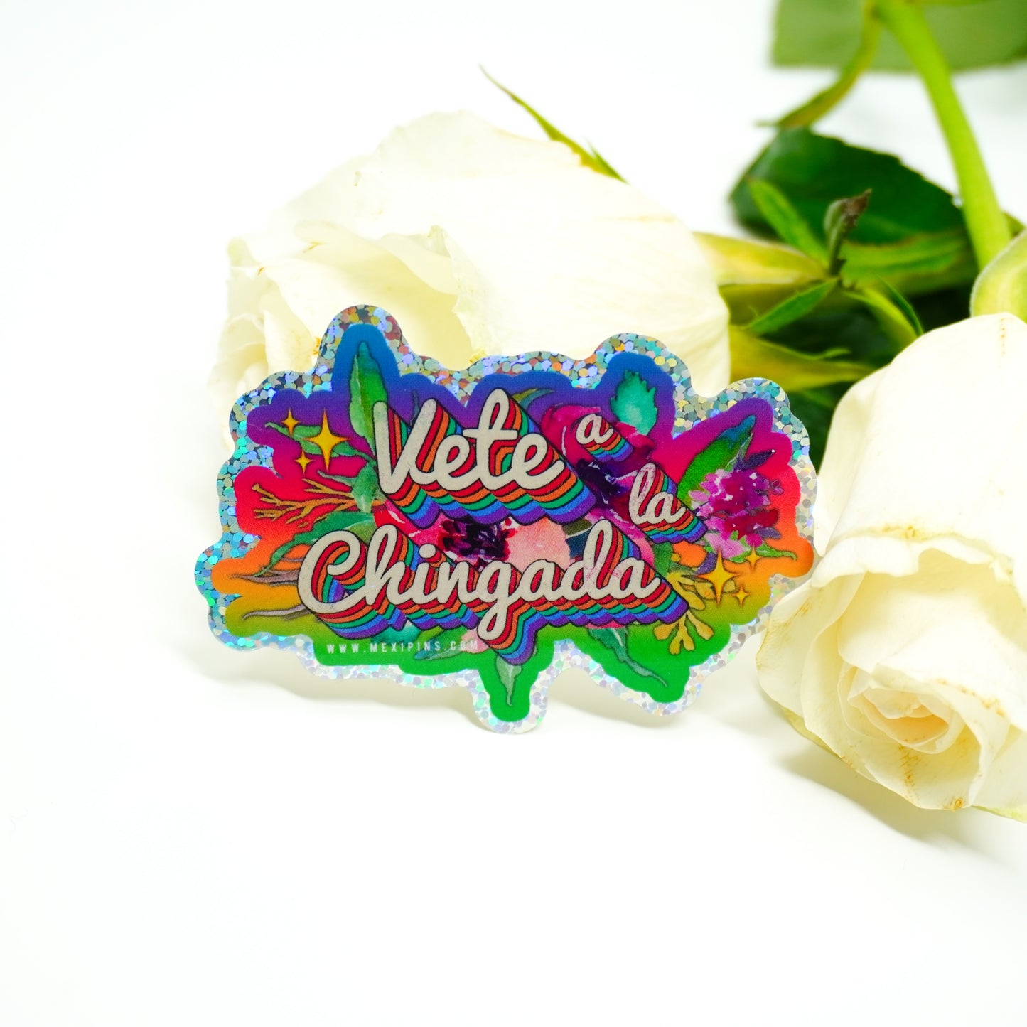 Vete a la Chingada (Floral) 3" Sticker