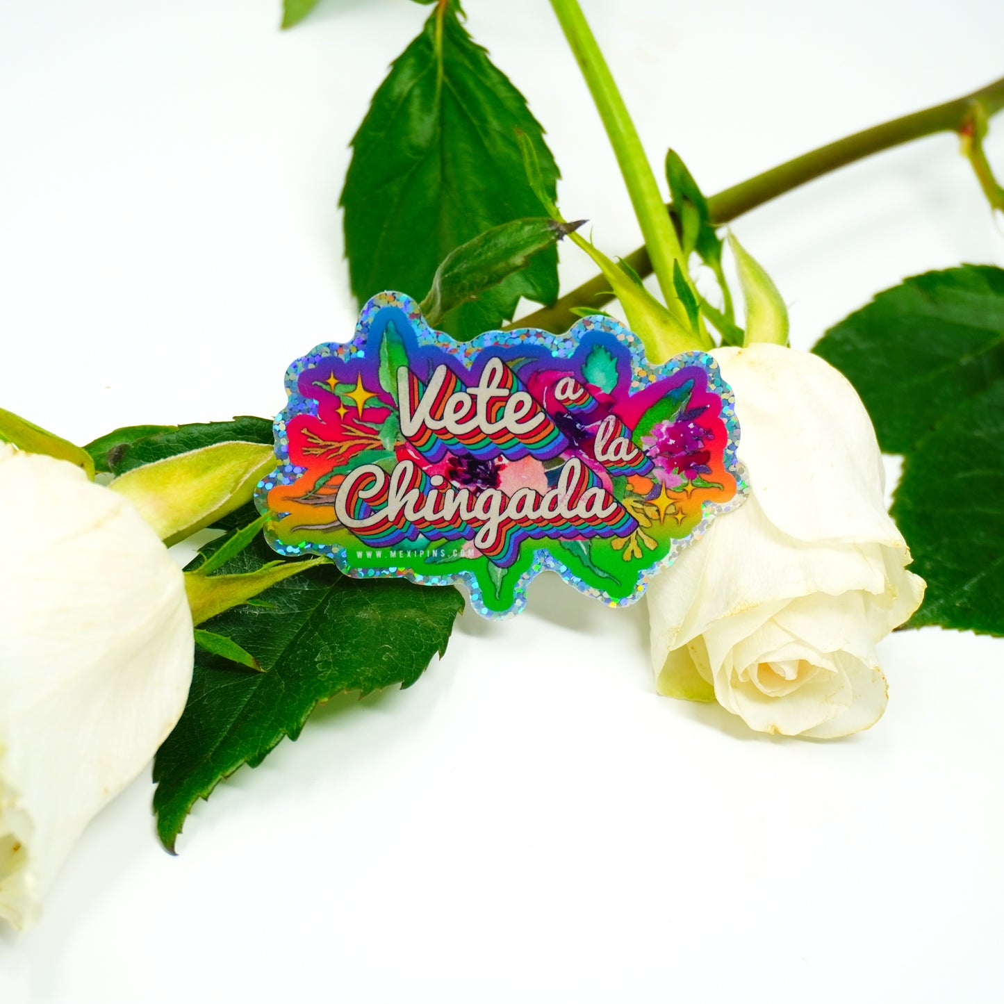 Vete a la Chingada (Floral) 3" Sticker