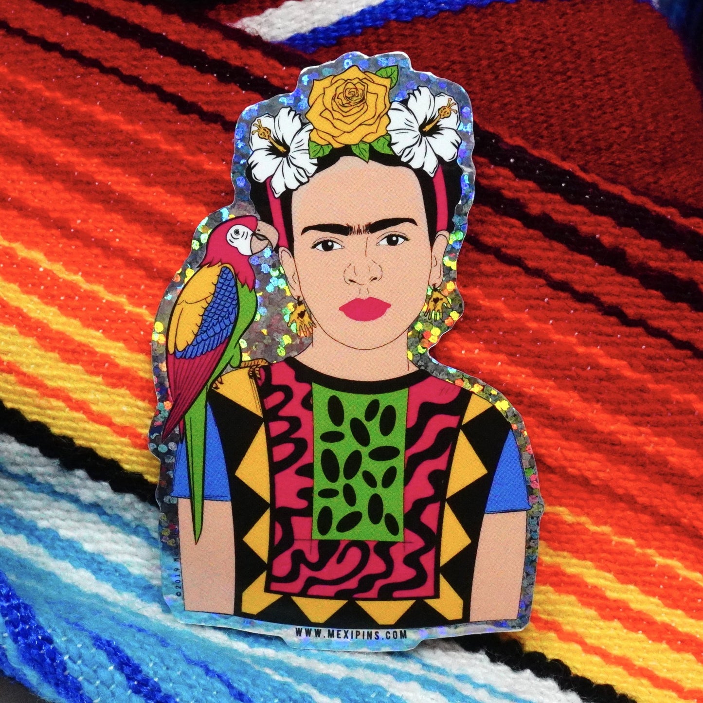 Frida Parrot 3" Sticker