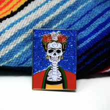 Load image into Gallery viewer, Frida Muerte (Blue) Pin