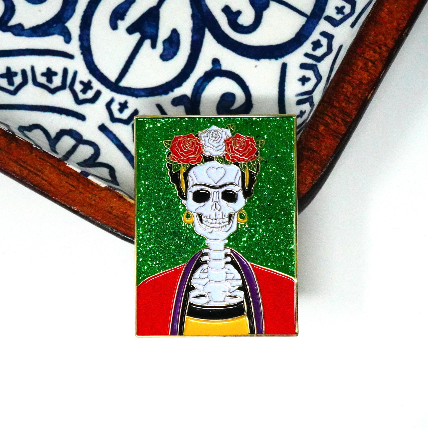 Frida Muerte (Green) Pin