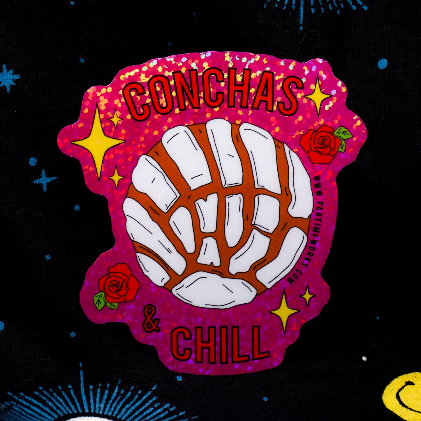 Conchas and Chill 3"  Sticker