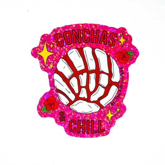 Conchas and Chill 3"  Sticker