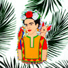 Frida Con Amigos 3" Sticker
